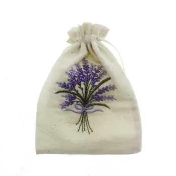 

10 Pieces 9x12cm Linen Pouch Needle Lace Lavender