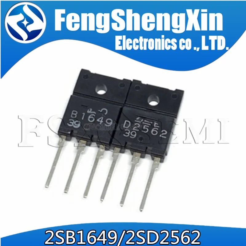 10pcs/lot (5pcs B1649+5pcs D2562)  2SB1649 2SD2562 TO-3PF Television tube