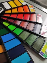 Superior 18/25/33/42Color sólido pintura acuarela con cepillo de agua portátil acuarela pigmento para principiantes dibujo suministros