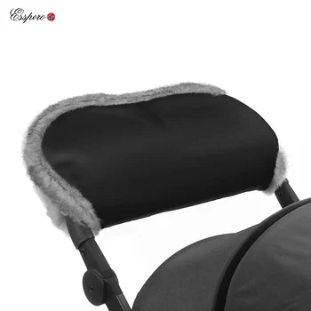 

Coupling for hands on stroller Esspero Solana (Real fur) stroller accessories warm winter hand gloves waterproof for all types of strollers mittens