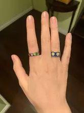 Anillo de corazón de amor esmaltado para mujer, sortija Vintage Bohemia colorida, 2021