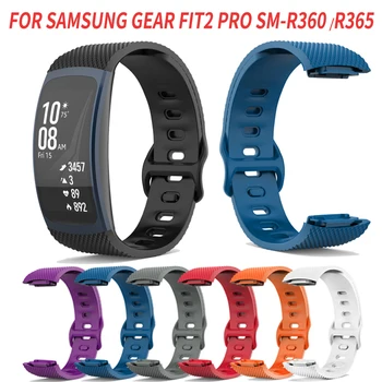 

Silicone Watchband For Samsung Gear Fit2 Pro SM-R360 22mm Silica Gel Watch Band Sport Strap Replacement Bracelet Wristband Black