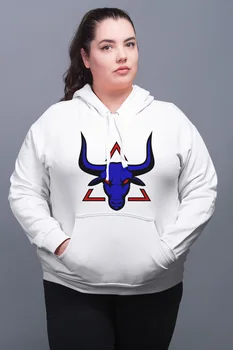 

Angemiel Wear Bull Bull White Women 'S Hooded Sweatshirt