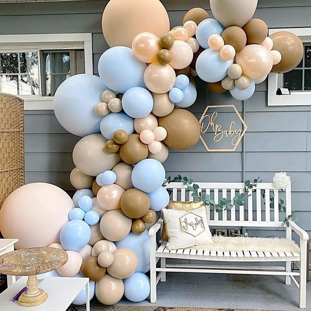 Contando insectos Inadecuado presente Globos para Baby Shower con diseño de jungla para niños y niñas, osito de  peluche, decoración de fiesta, color azul y marrón - AliExpress Hogar y  jardín