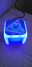 Reloj despertador de estrella de dibujos animados para chico, despertador Digital con luz LED, juguetes para chico, Mesa de Color variable, wekker