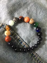 Pulsera de piedra Natural de galaxia para hombres y mujeres, pulsera curativa de constelaciones de los once del universo, joyería misteriosa