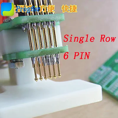 Однорядный 1,27 мм DIY IC Программируемый Зажим с 11,811 дюймовым кабелем с пружинным штифтом - Цвет: 6PIN
