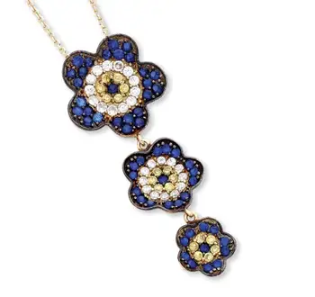 

Triple Signora Flower Gold Necklace 01-330-GSNY003