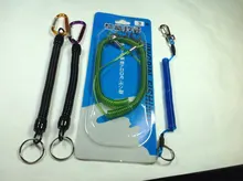 DAGEZI-cuerdas de retención de pesca con mosquetón para acampar, accesorio seguro para bloquear el cable de acero, herramientas de aparejos de pesca, 12-18cm