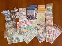 Mohamm-pegatinas creativas con números alfabeto, decoración de diario, Material de papelería para estudiantes, 1 ud.