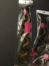 Destacar de la onda del cuerpo de mechones con cierre P4/27 Ombre 30 pulgadas de la onda del cuerpo 3 4 mechones con HD de cierre de encaje marrón extensiones de cabello humano mechones