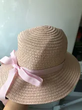 Sombrero de paja para niña y niño, gorra de paja ondulada decorada con cinta negra, Sombrero de Panamá, gorro de Sol para niño, sombreros de playa para bebé