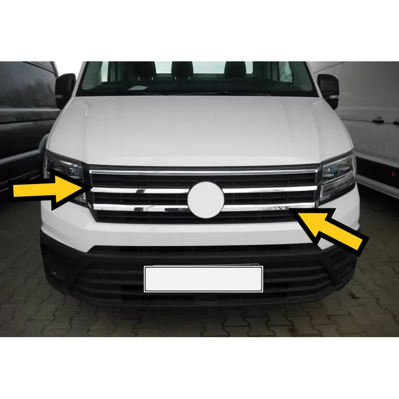 Front Grille Chrome Frame For Crafter 2018 Stainless Steel Trim Cover