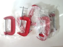 Iron Metal-Clamping Woodwork Adjust 25mm-100mm Heavy-Duty for Pads Soft-Jaw Red 1/3inch-c/W