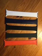 Correa de silicona para Apple Watch, correa elástica de 44mm, 40mm, 38mm, 42mm, Serie 6, 5, 4, 3, SE, 42