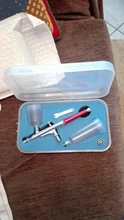 Pistola de PULVERIZACIÓN de 40CC, aerógrafo de alimentación por gravedad con doble acción, para pastel, tatuaje, pistola de pintura, aerógrafo, herramienta para uñas de 0,3mm, 20cc