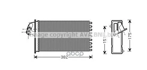 Радиатор Отопителя Mb Vito 2.0-2.3/2.0d-2.3d 96-03 Ava Msa6355 Ava арт. MSA6355