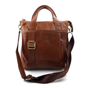 

Leather shoulder bag satchel mens ipad bag handbag brown luxury bag