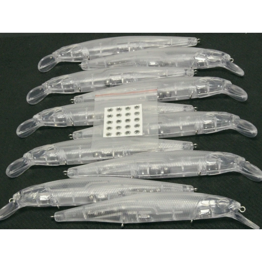 Señuelo Jerkbait 1/2 Oz 10 Cuerpos De Señuelo De Pesca Blanco 5 Pulgadas 1/2 Oz | Señuelos Sin Pintar Para Pececillos Señuelos Pesca Blanco