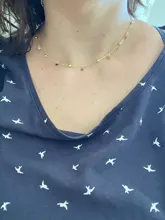 Collar de Gargantilla redonda geométrica de Plata de Ley 925 auténtica para mujer, joyería fina minimalista, accesorios para regalo