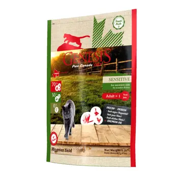 

Genesis pure Canada my green field sensitive for cats with beef, goose and chicken x 1 pc