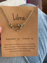 12 horóscopo, Zodíaco signo dorado colgante collar Aries Leo 12 Constelaciones joyería Leo Aquarius Escorpio Capricornio regalo de Navidad