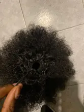 8 pulgadas Afro corto Puff moño de pelo sintético Chignon pelo para las mujeres de cola de caballo rizado peinado Clip de extensiones de cabello