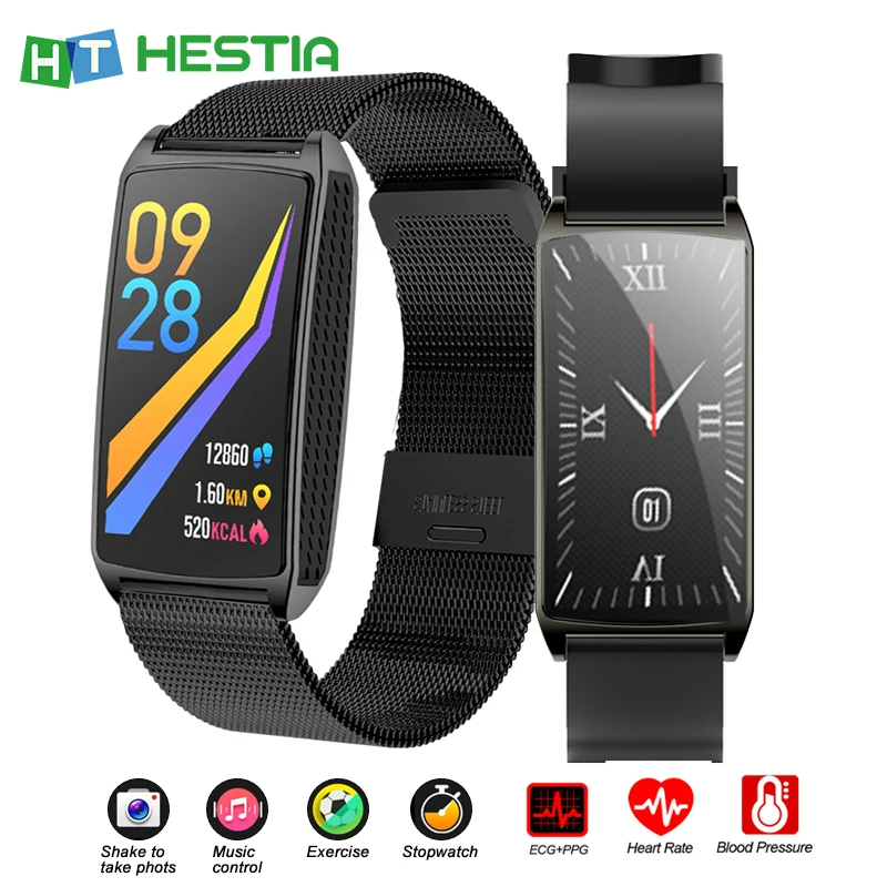 

GT58 Waterproof Smart Band PPG+ECG+HRV Heart Rate Monitor Health Check Bracelet Call Notification Anti-lost Reminder Wristband