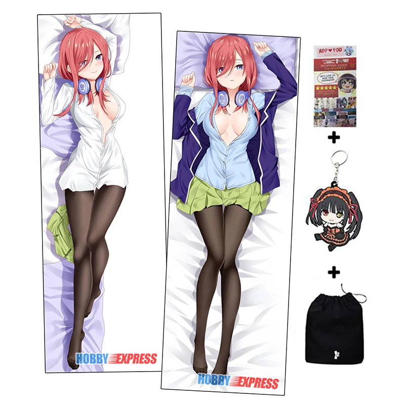 Hobby Express аниме Dakimakura японское обнимающее тело Наволочки Чехол Quintuplets Miku Yotsuba Nino Itsuki Nakano - Цвет: ADP99055