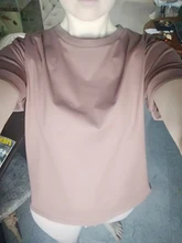 Basic Tees Loose Tshirt Khaki-Tops Oversized Korean Summer 9-Color Hirsionsan 100%Cotton