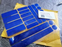 Pegatinas reflectantes para seguridad en bicicleta blanco rojo amarillo bicicleta azul pegatinas accesorios para bicicletas