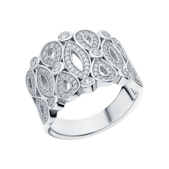 

Silver ring with zirconium and cubic zirconium sunlight sample 925