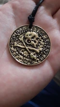 Pendant Necklace Jack Sparrow Coin-Medallion Aztec Caribbean Bronze Vintage Gold Hot-Pirates