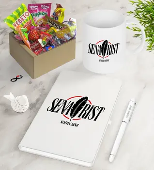 

Personalized Senarist Nostalgic Lezzetler Notebook Pen Mug Gift Seti-2