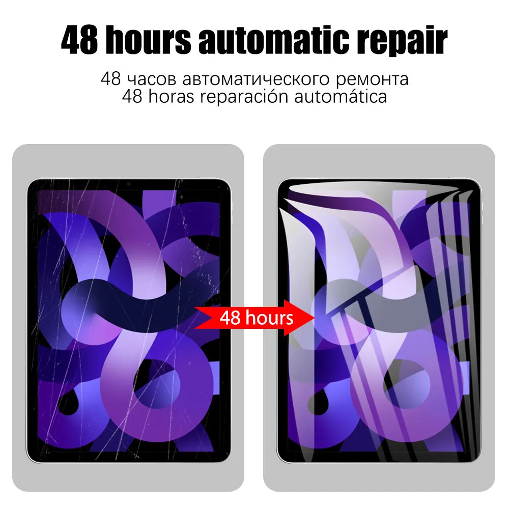 Ipad Pro 11 Air 5 4 3 용 하이드로 겔 필름 Ipad Mini 6 2 1 10.2 9.7 9 세대 2022 2021 2020 유리 없음