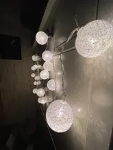 Lights-String Garland Cotton-Ball Led Wedding Party Christmas Outdoordiy Holiday 5M Crib