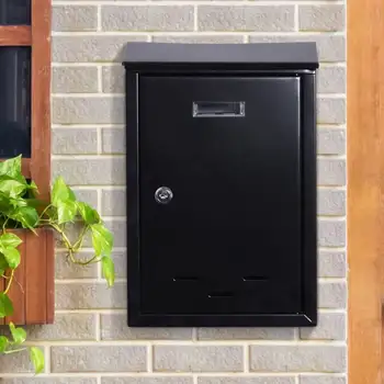 

Mailbox for Outdoor Mailbox for Letters and Mail with 2 Keys Mailbox Metal Waterproof and with Closure Color