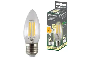 

Lamp led "filament" s37-6 W-230 V-2700 K-E27 TDM