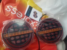 MICTUNING-Luz LED redonda para remolque, luz ámbar de 5,3 pulgadas con luz de freno/DRL/ Flow, señal de giro ámbar para coche, camión, barcos, Buses y furgonetas, 2 uds.