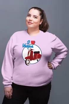 

Angemiel Wear I Love Vespa Pink Women Sweatshirts