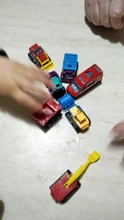 6 uds juguete de modelo de coche atrás coche vehículo móvil camión de bomberos modelo Taxi chico Mini juguetes regalo Diecasts juguete para los niños