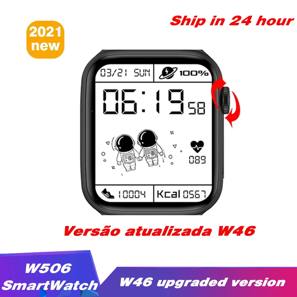 IWO W506 Men Women Smart Watch 40mm 44mm custom dial Bluetooth Call Two buttons wireless charger Smartwatch Heart Rate pk w46