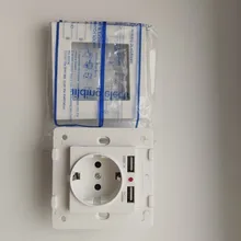 Eu-Power-Socket-Socket Wall-Socket Pc-Panel Usb-Charging-Port Russia SRAN White 