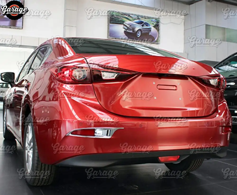 Накладки на задние противотуманные фонари для Mazda 3- ABS пластик литье 1 комплект/2 шт. украшение автомобиля Стайлинг