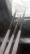 ROSALIND 3 unids/lote blanco cepillo para uñas de Gel UV polaco cepillos suaves para manicura pequeño pintura patrón con forma de uña de uñas de arte