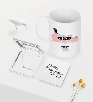 

Personalized Custom Best Nice Expectant Mother White Mug Mirror Set-2