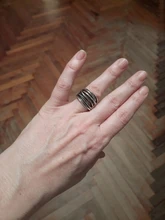 Bijoux-Anillos lineales de estilo Simple para mujer, anillos de cadenas grandes de Color plata multicapa, regalos, 2020