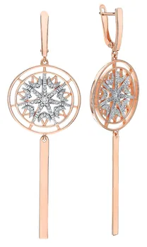 

Silver earrings with cubic zirconia sunlight sample 925