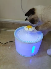 2.4L Automatic Cat Water Fountain LED Electric Mute Water Feeder USB Dog Pet Drinker