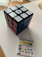 QiYi navegar W 3x3x3 magia de velocidad cubo negro profesional de 3x3 cubo Puzzle educativos juguetes para niños de regalo 3x3